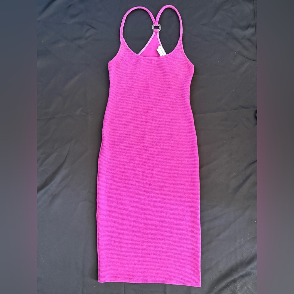 Lovers + Friends Pink Sheath Midi Dress Spaghetti Strap